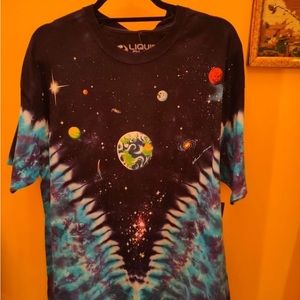 Original 1996 Reprint Liquid Blue Tie Dye T Shirt Tee Space Top
